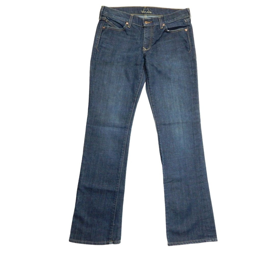 Old Navy The Diva Jeans Womens Flare Cut Size 8 Long Dark